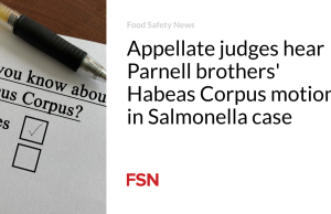 Hakim banding mendengarkan mosi Habeas Corpus dari Parnell bersaudara dalam kasus Salmonella