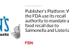 Platform Penerbit: Akankah FDA menggunakan otoritas penarikannya untuk mewajibkan penarikan kembali makanan hewan karena Salmonella dan Listeria?