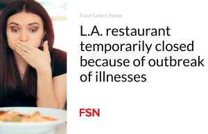 Restoran LA ditutup sementara karena wabah penyakit