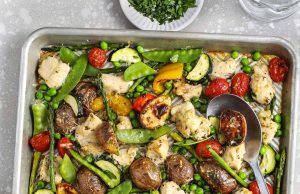 Lembaran Ayam dan Sayuran