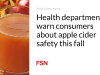 Departemen kesehatan memperingatkan konsumen tentang keamanan sari apel pada musim gugur ini