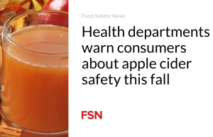 Departemen kesehatan memperingatkan konsumen tentang keamanan sari apel pada musim gugur ini
