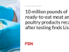 10 juta pon produk daging dan unggas siap saji ditarik kembali setelah pengujian menemukan Listeria
