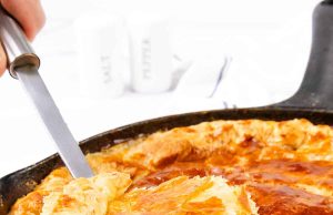 Cheesy Chicken Pot Pie with Puff Pastry