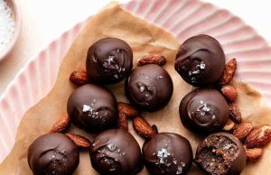 Chocolate-Covered Date & Almond Truffles