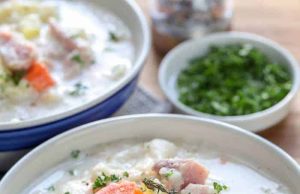 Sup ham dan kentang {resep slow cooker mudah}