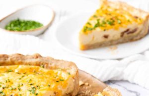 Bacon and Cheese Quiche with Buttery Crust