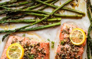 Baked Lemon Garlic Salmon