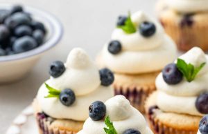 Blueberry Cream Cupcakes