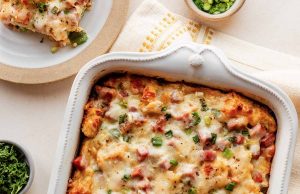 Overnight Ham & Swiss Cheese Strata