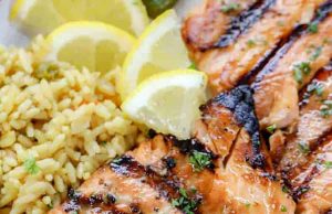 Salmon panggang – habiskan dengan uang