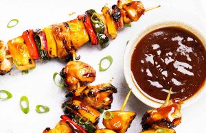 Pineapple BBQ Chicken Skewers