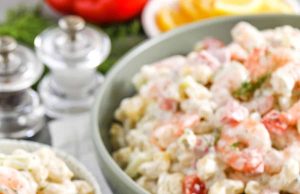 Salad pasta udang – habiskan dengan uang