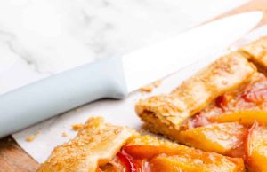 Peach Gallette with Pie Crust or Puff Pastry