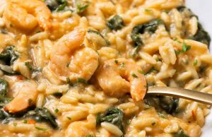 Satu Pot Udang Lemon dan Orzo